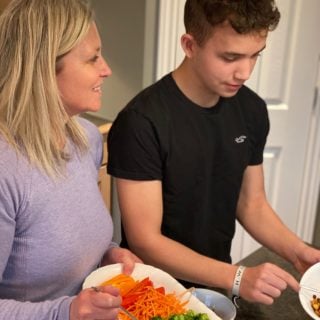 meal prep with teenage son